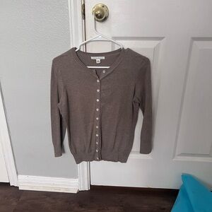 Banana Republic Taupe Cardigan Sweater